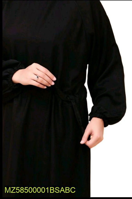 1 Pc Women's Stitched Nida Plain Abaya