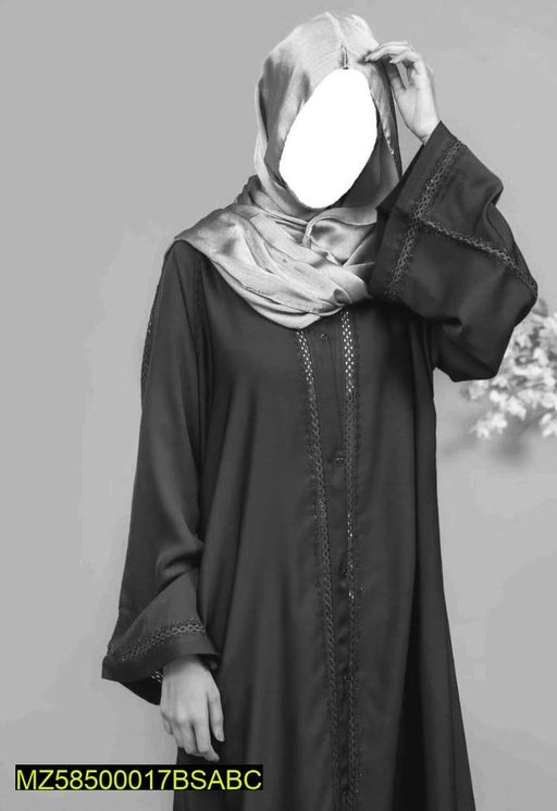 1 Pc Women's Stitched Nida Plain Abaya